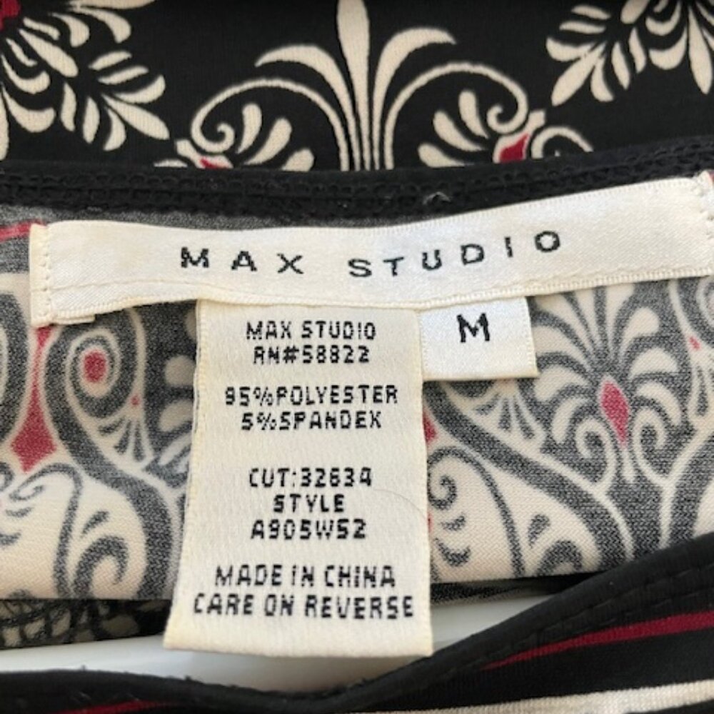 Women's Max Studio Dress Black Print - Picture 3 of 3